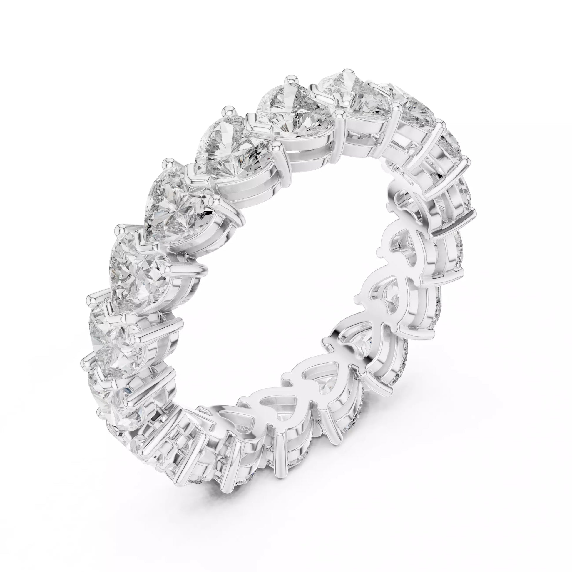 Heart Cut Eternity Band