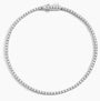 Lab grown diamond tennis bracelet in 14K white gold, round cut stones, Delux Jewelry