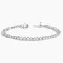 Lab grown diamond tennis bracelet in 14K white gold with open clasp, Delux Jewelry