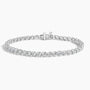 14k white gold lab diamond tennis bracelet with round cut stones, Delux Jewelry