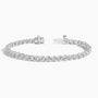 Lab grown diamond tennis bracelet in 14K white gold with open clasp, Delux Jewelry