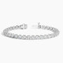 Lab diamond tennis bracelet in 14K white gold with open clasp, fine jewelry by Delux Jewelry