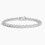 Lab grown diamond tennis bracelet in 14K white gold from Delux Jewelry on white background