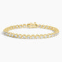 Lab grown diamond tennis bracelet 14K yellow gold, Delux Jewelry, fine jewelry