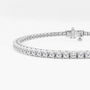 Lab grown diamond tennis bracelet in white gold from Delux Jewelry
