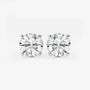 Round lab grown diamond stud earrings in prong setting, Delux Jewelry