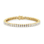 7 inch lab grown diamond tennis bracelet in 14K yellow gold by Delux Jewelry