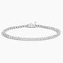 7 inch lab grown diamond tennis bracelet in 14K white gold, Delux Jewelry, on white background