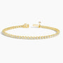 7-inch lab diamond tennis bracelet in 14K yellow gold with open clasp, Delux Jewelry