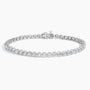 7-inch lab grown diamond tennis bracelet in 14K white gold, Delux Jewelry product on white background