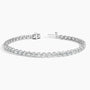 7 inch lab diamond tennis bracelet with open clasp in 14K white gold, Delux Jewelry
