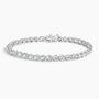 7 inch lab diamond tennis bracelet in 14K white gold, Delux Jewelry, round stones, elegant design