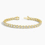 7-inch yellow gold lab diamond tennis bracelet with open clasp, Delux Jewelry