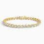 Lab diamond tennis bracelet in 14K yellow gold with round certified diamonds by Delux Jewelry