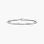 7 inch lab diamond tennis bracelet in 14K white gold with oval cut stones, Delux Jewelry