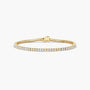 7-inch oval cut lab diamond tennis bracelet in 14K yellow gold from Delux Jewelry