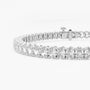 Oval cut lab diamond tennis bracelet in 14K white gold from Delux Jewelry