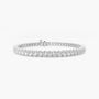 7 inch oval cut lab diamond tennis bracelet in 14K white gold from Delux Jewelry