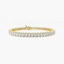 7-inch oval cut lab diamond tennis bracelet in 14K yellow gold from Delux Jewelry