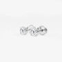 Round lab grown diamond stud earrings in white gold setting from Delux Jewelry