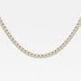 Gold lab grown diamond tennis necklace with round brilliant stones from Delux Jewelry