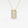 Gold necklace with letter B pendant set in lab grown diamonds by Delux Jewelry