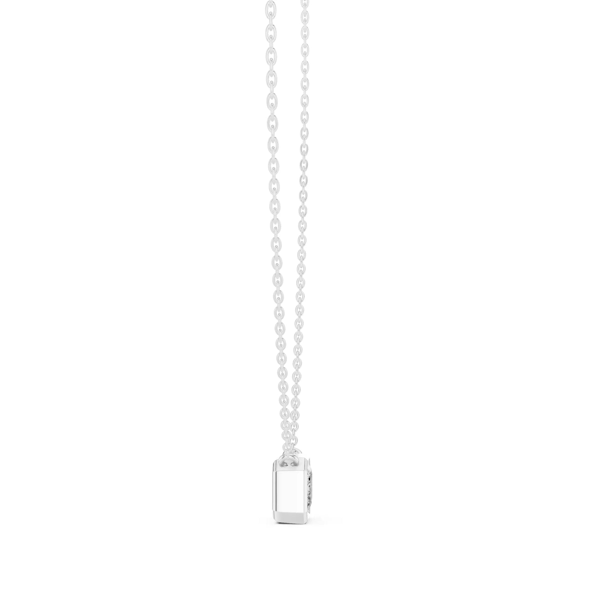 Emerald Cut Diamond Pendant Necklace