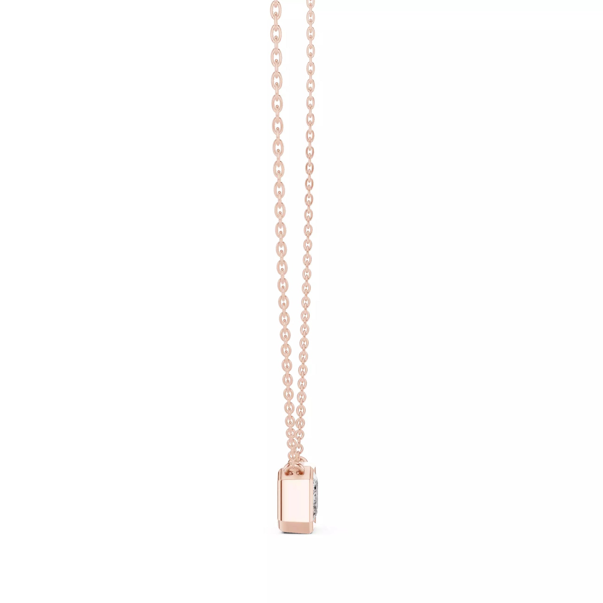 Emerald Cut Diamond Pendant Necklace