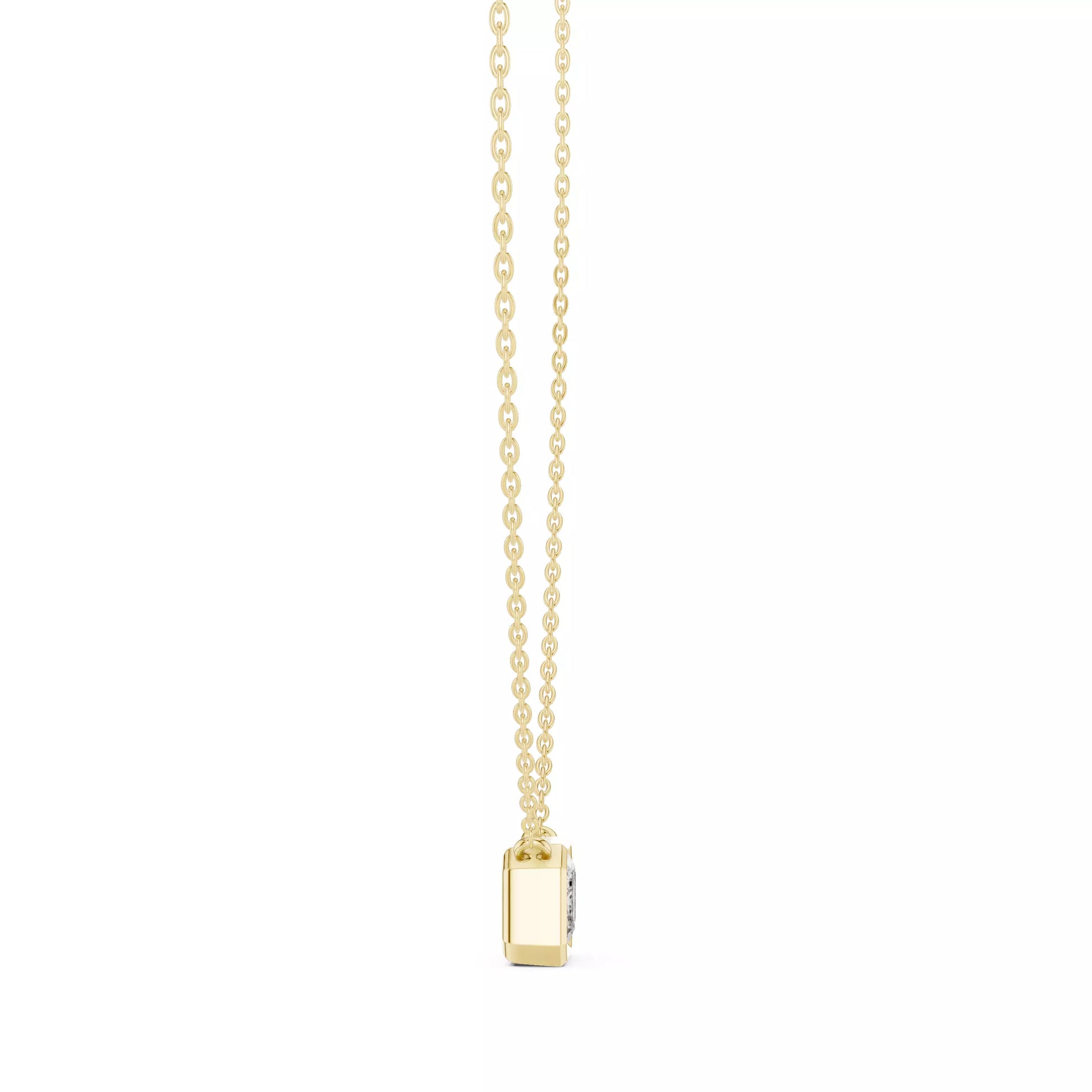 Emerald Cut Diamond Pendant Necklace