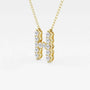 Gold necklace with lab grown diamond H pendant from Delux Jewelry