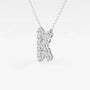 White gold pendant necklace with lab grown diamonds from Delux Jewelry.