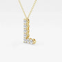 Yellow gold pendant necklace with diamond letter L, Delux Jewelry lab grown diamonds jewelry