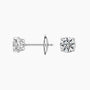 Lab diamond stud earrings in 14K white gold, round cut, Delux Jewelry fine jewelry