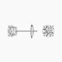 1.5 CTW lab grown diamond stud earrings in 14K white gold from Delux Jewelry on white background