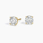 Lab grown diamond stud earrings in 14K yellow gold, Delux Jewelry fine jewelry collection