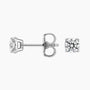 Lab grown diamond stud earrings in 14K white gold, Delux Jewelry