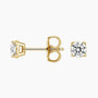 Lab diamond stud earrings in 14K yellow gold, round cut, Delux Jewelry fine jewelry