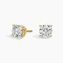 Lab grown diamond stud earrings in 14K yellow gold, Delux Jewelry fine jewelry