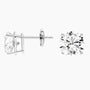 Lab grown diamond stud earrings in 14K white gold, Delux Jewelry, fine jewelry