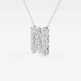 White gold initial N pendant necklace with lab grown diamonds from Delux Jewelry