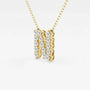 Yellow gold pendant necklace with lab grown diamonds, Delux Jewelry fine jewelry