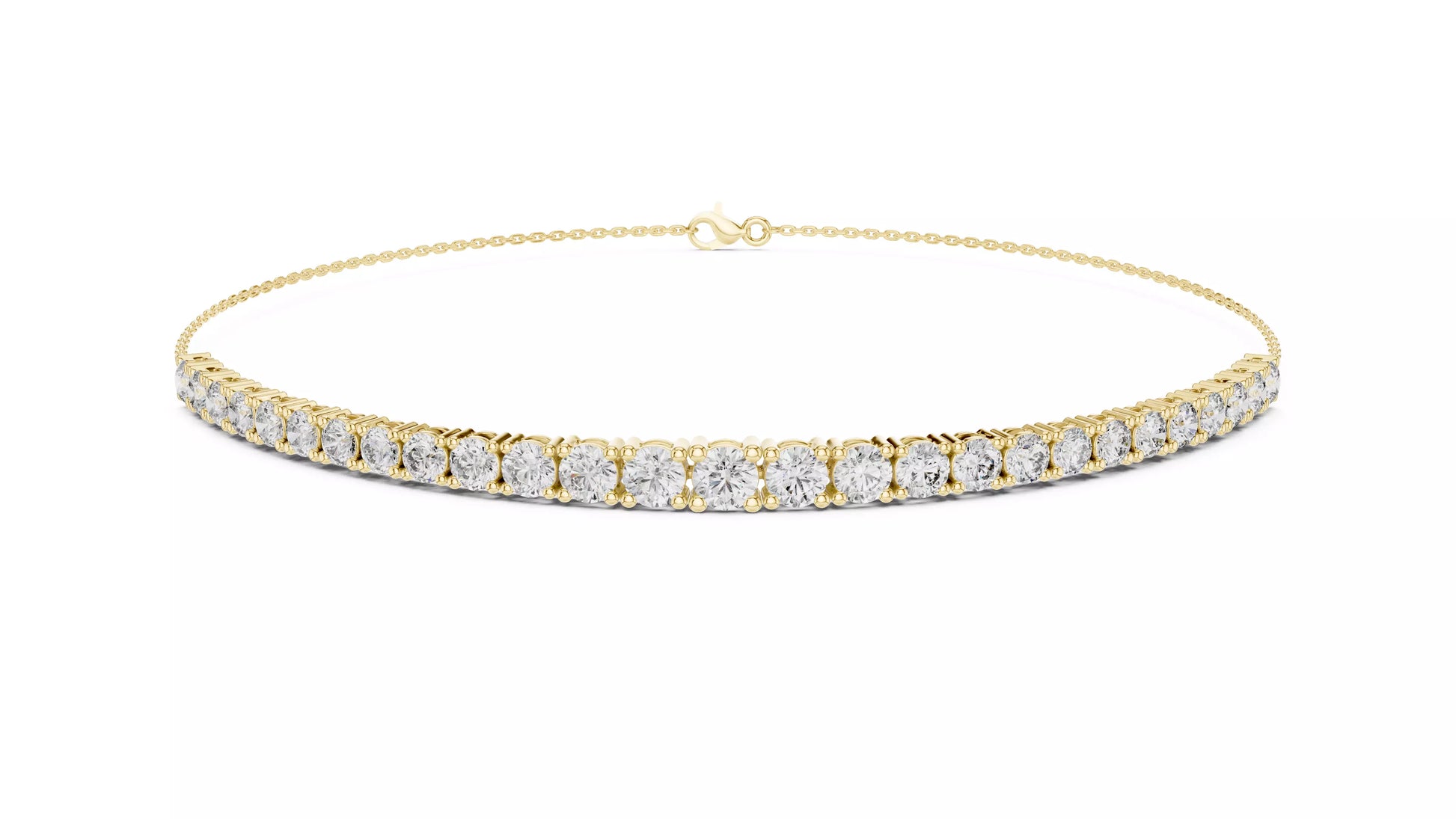 Graduated Round Natural Diamond Tennis Bracelet