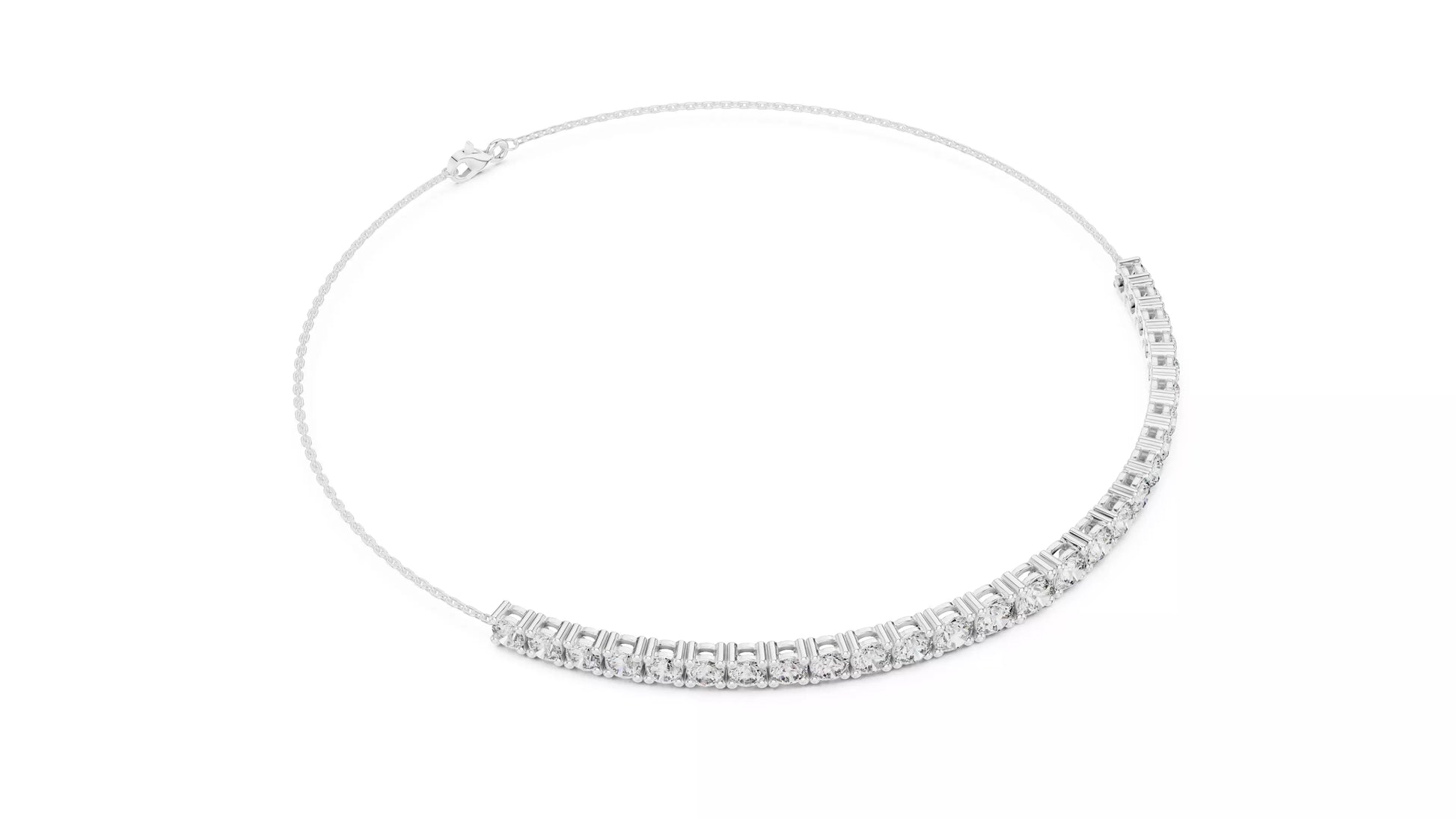 Graduated Round Natural Diamond Tennis Bracelet