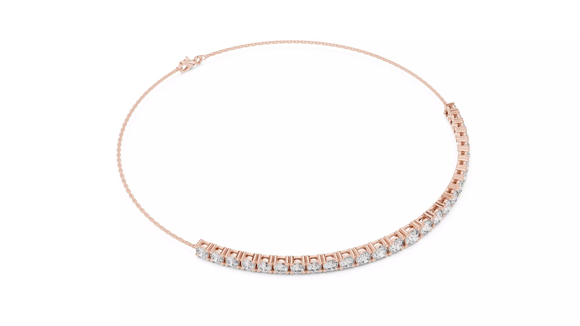 Graduated Round Natural Diamond Tennis Bracelet