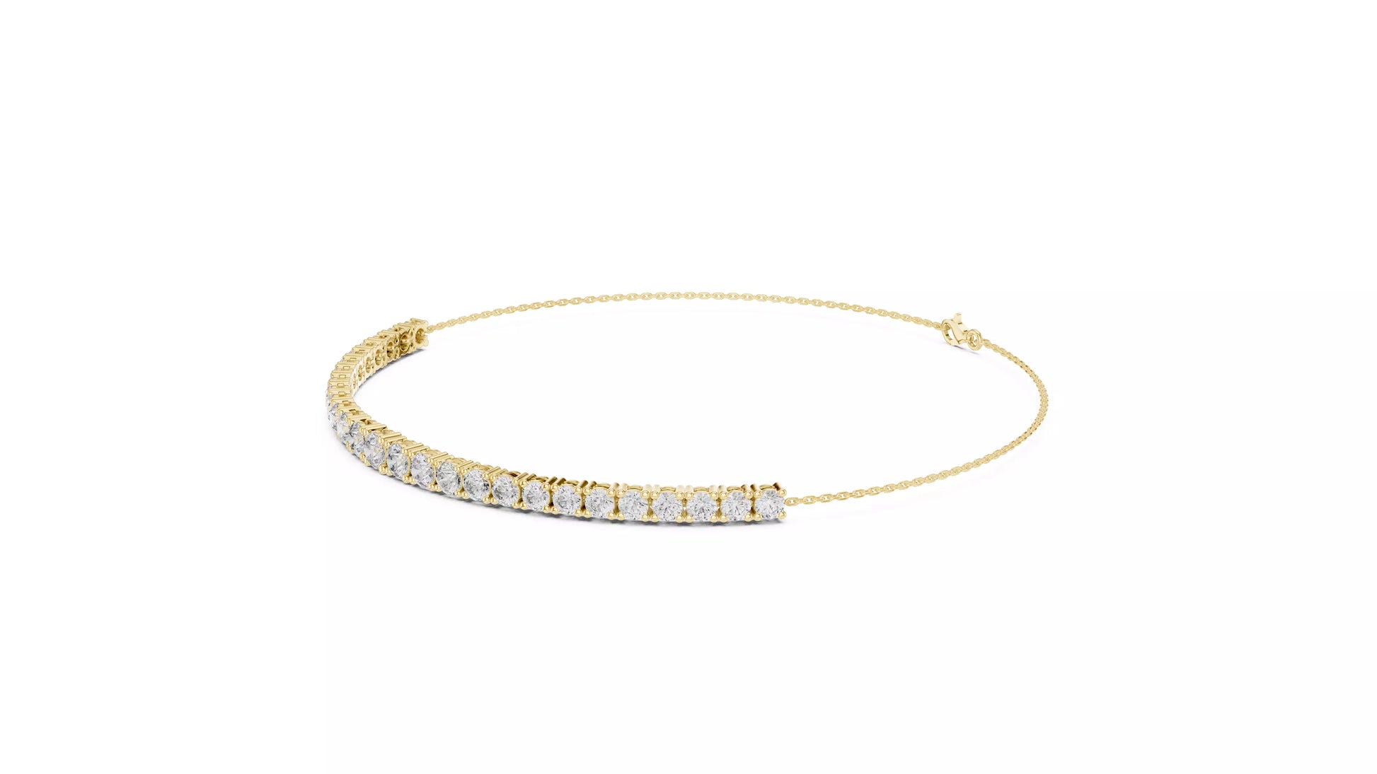 Graduated Round Natural Diamond Tennis Bracelet
