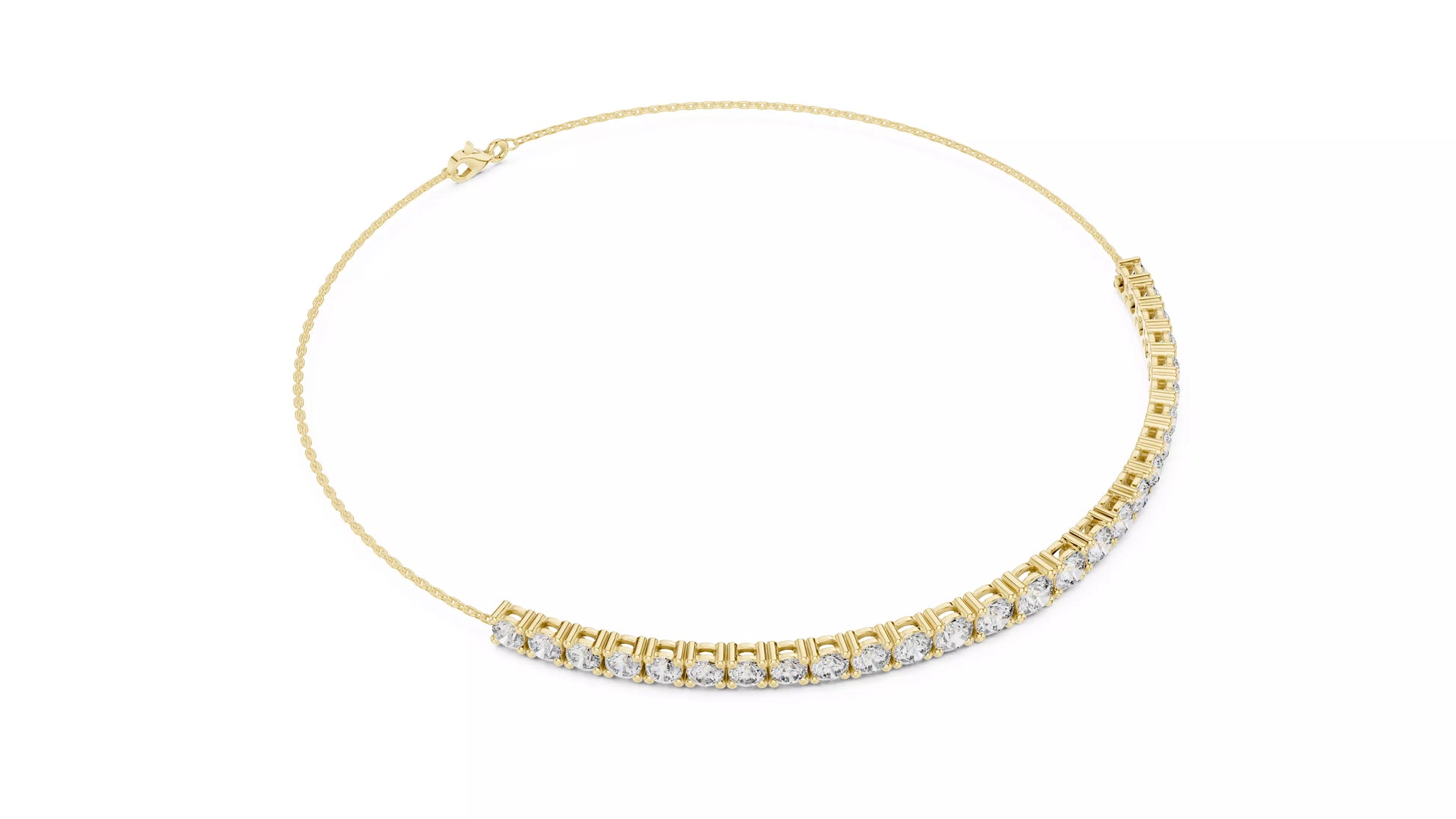 Graduated Round Natural Diamond Tennis Bracelet