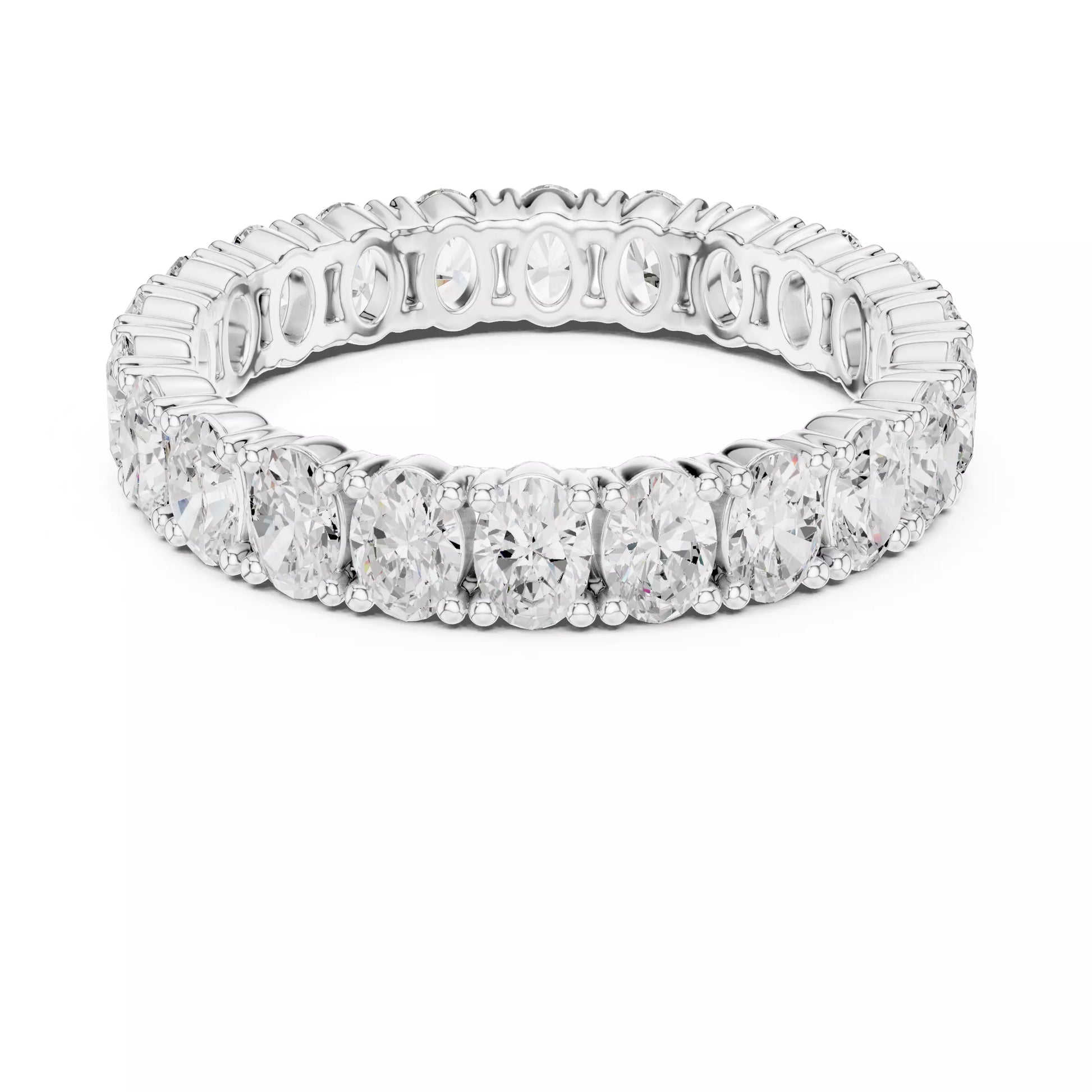 Oval Cut Full Eternity Band
