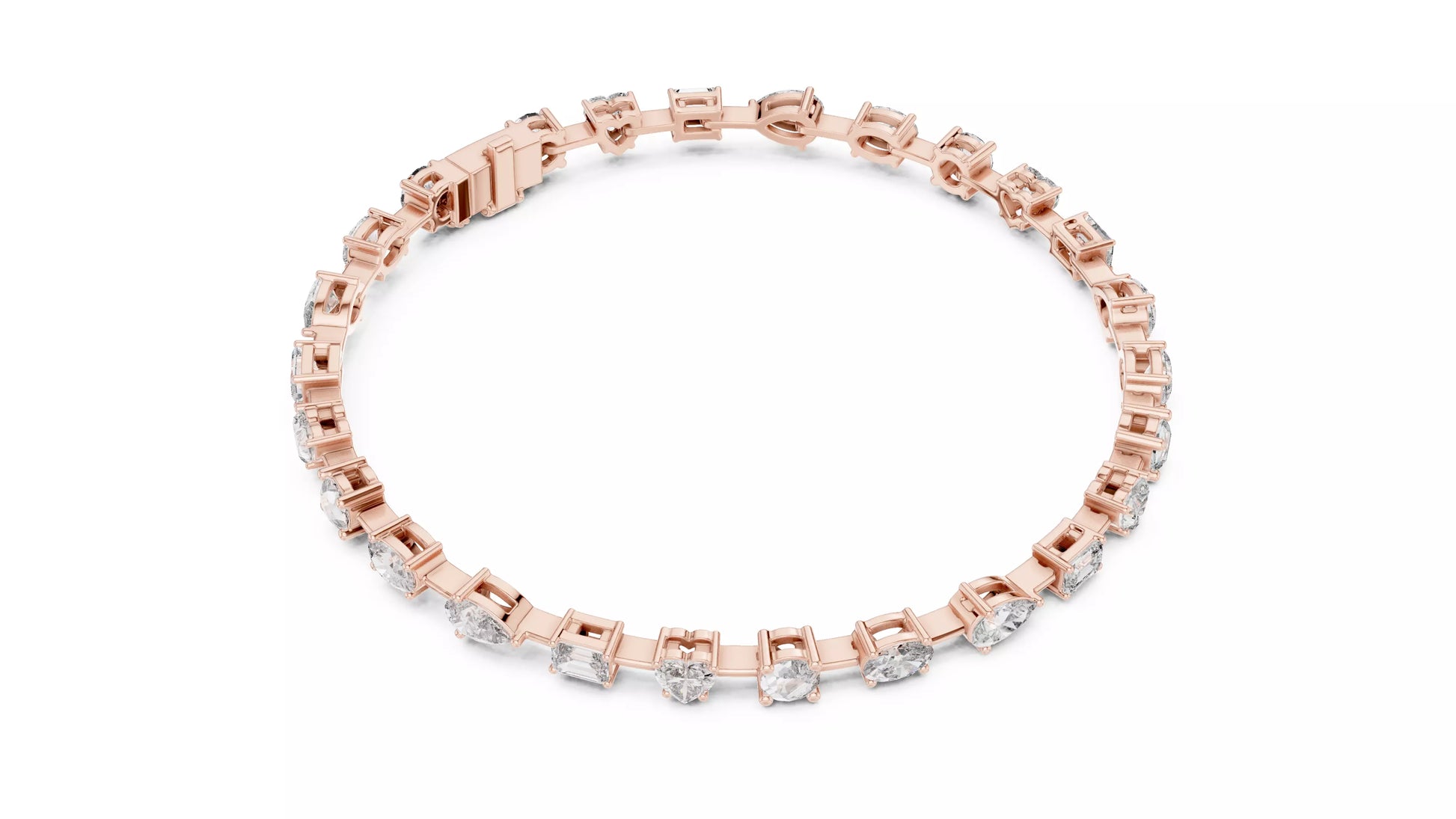 Multi-Shape Natural Diamond Tennis Bracelet