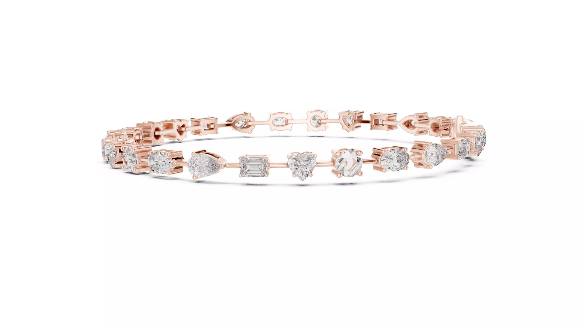 Multi-Shape Natural Diamond Tennis Bracelet