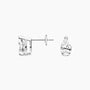 Pear-shaped lab grown diamond stud earrings in 14K white gold, Delux Jewelry